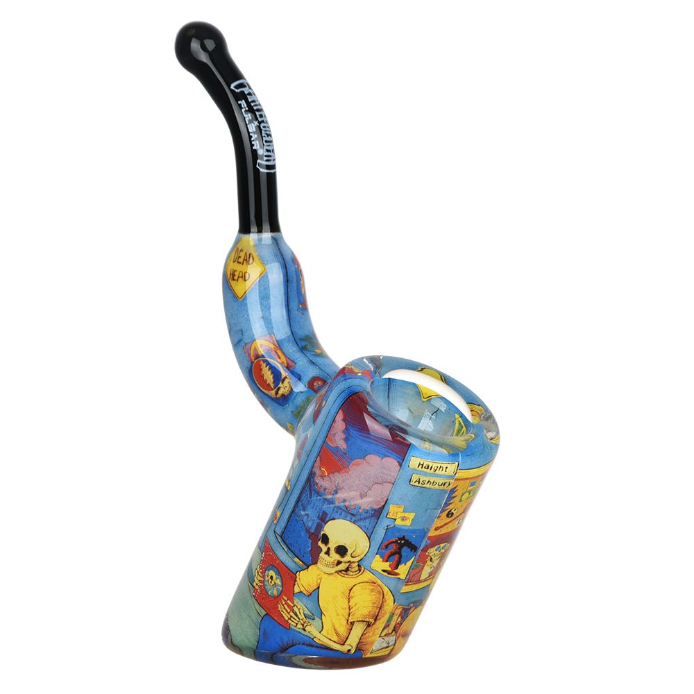 Pulsar ~ Grateful Dead x Pulsar Inside Print Bent Sherlock Pipe | 4"