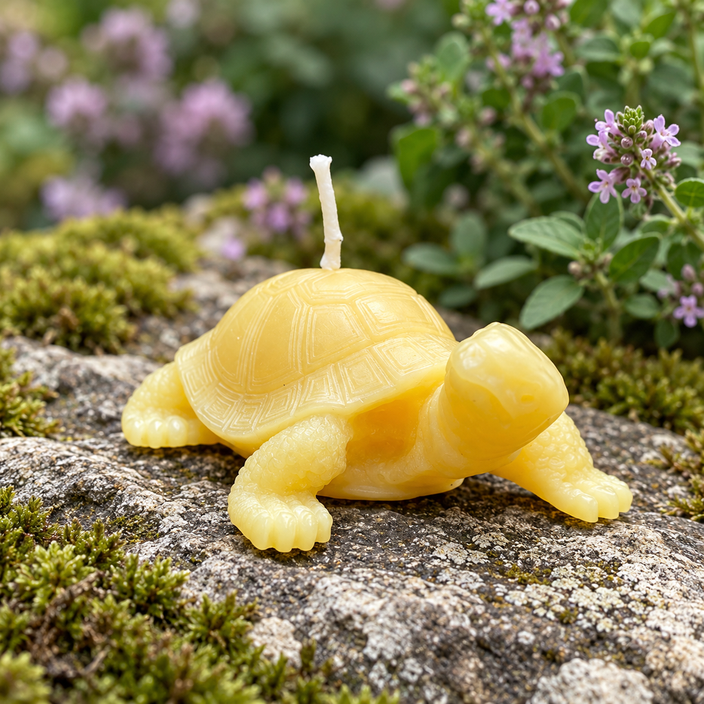 Tortoise Beeswax Candle