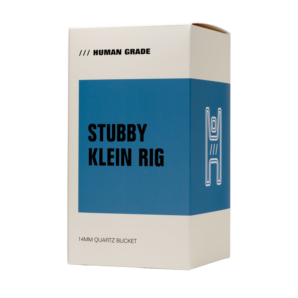 Human Grade - Stubby Klein Glass Recycler Rig Water Pipe