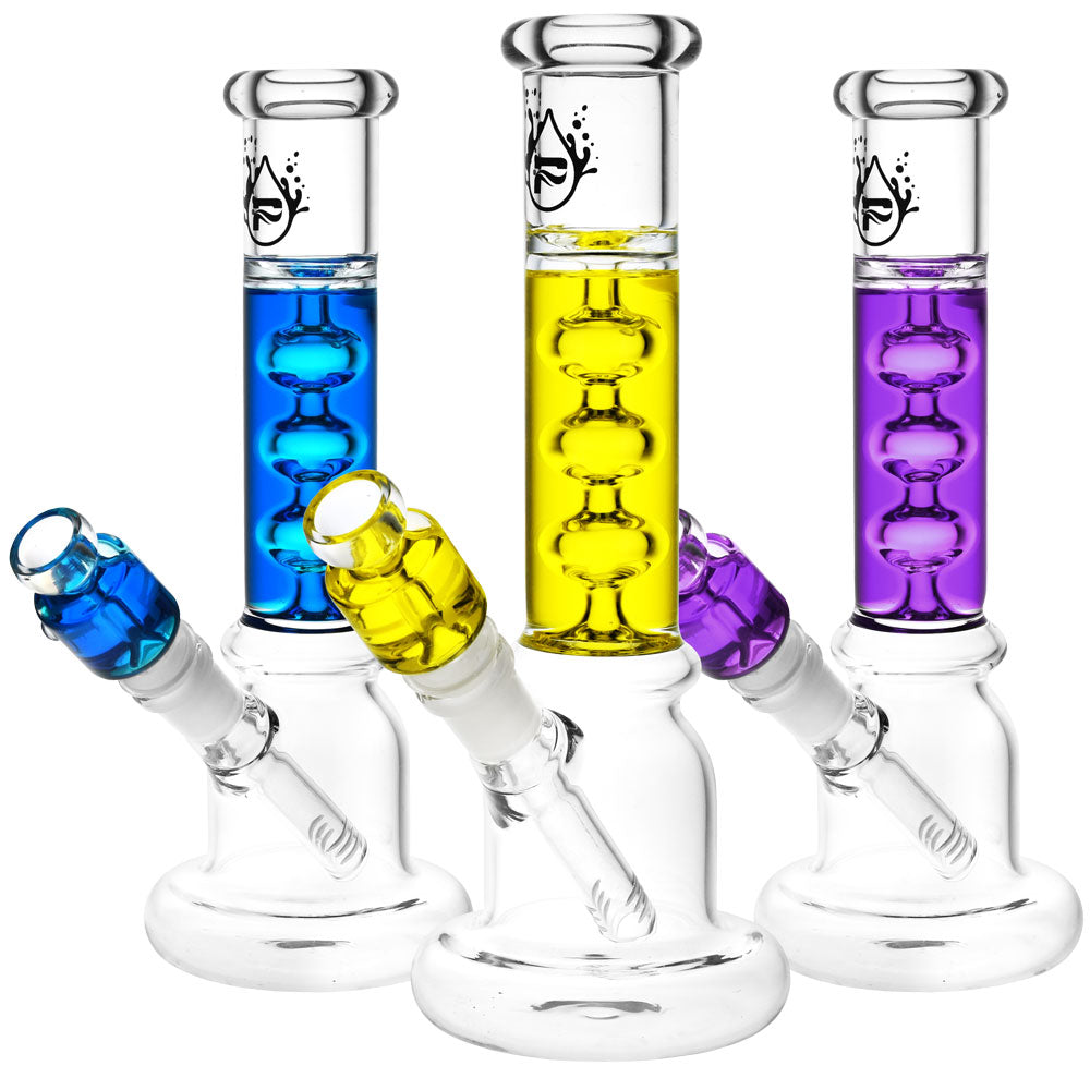 Pulsar ~ Frost Bubbles Glycerin Water Pipe -9.75"/14mm F/Clrs Vary