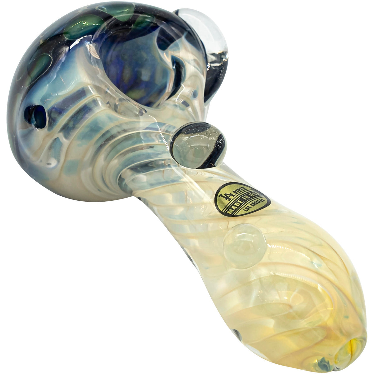 LA Pipes - "The Hive" Honeycomb Color Changing Glass Pipe