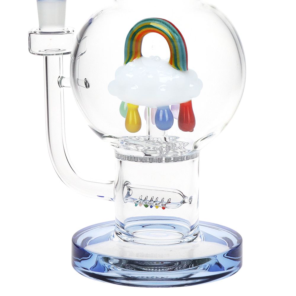 Pulsar ~ Acid Rainbows Bubble Base Glass Water Pipe - 12.6" / 14mm F