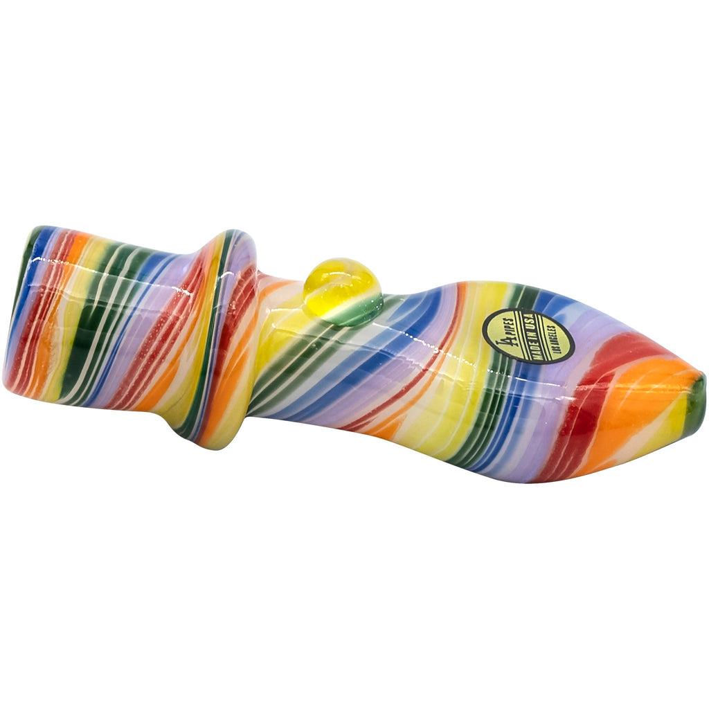 LA Pipes - "Rainbow Tornado" Chillum Pipe