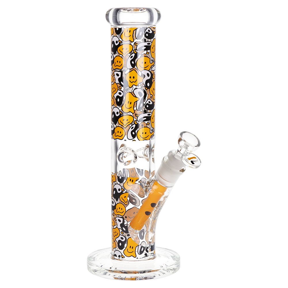 Pulsar ~ Design Series Straight Tube Glass Water Pipe | 12" | 14mm F