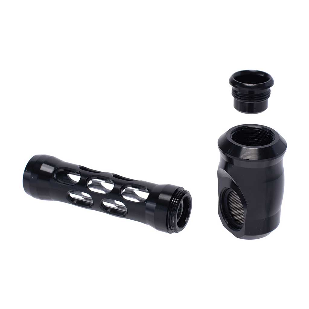 Honeybee Herb ~ ALUMINUM GLASS PERFORATED HAND PIPE