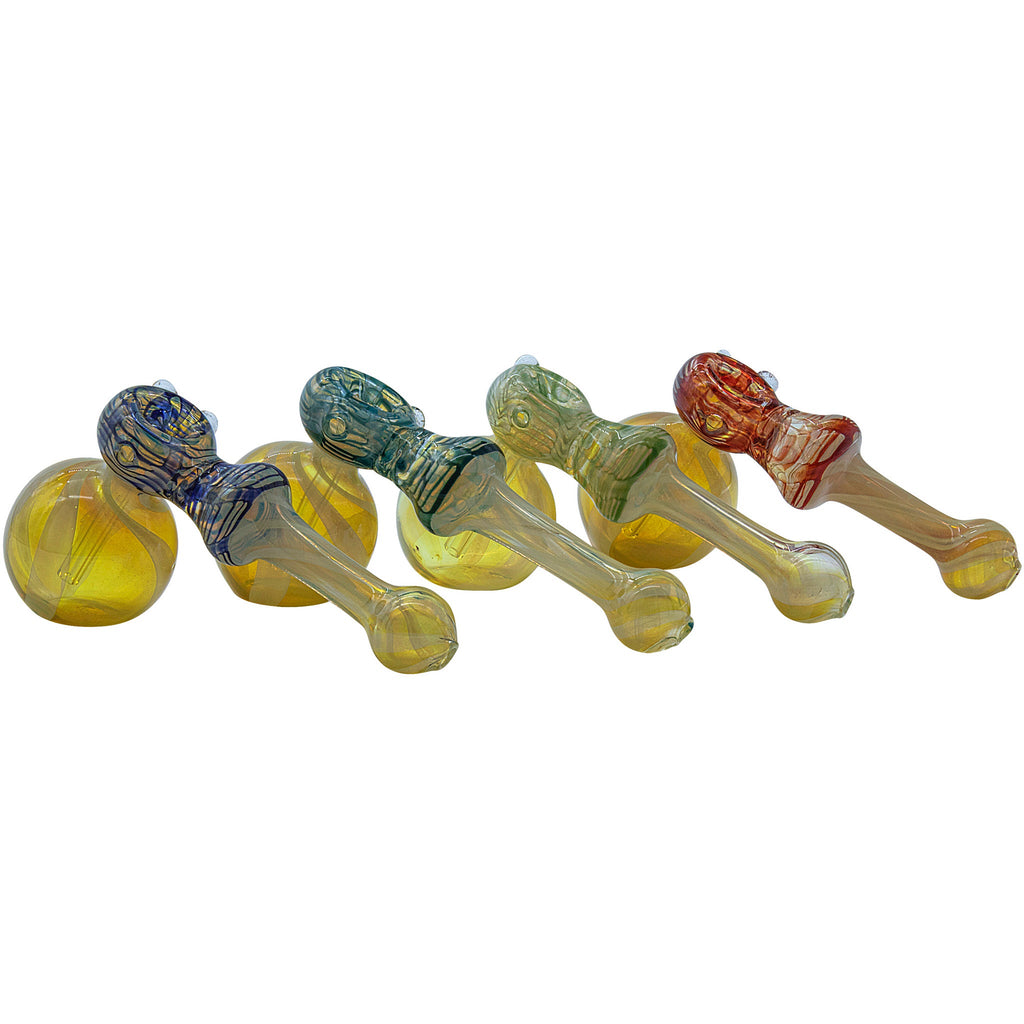 LA Pipes - "Raked Hammer" Fumed Hammer Bubbler Pipe (Various Colors)