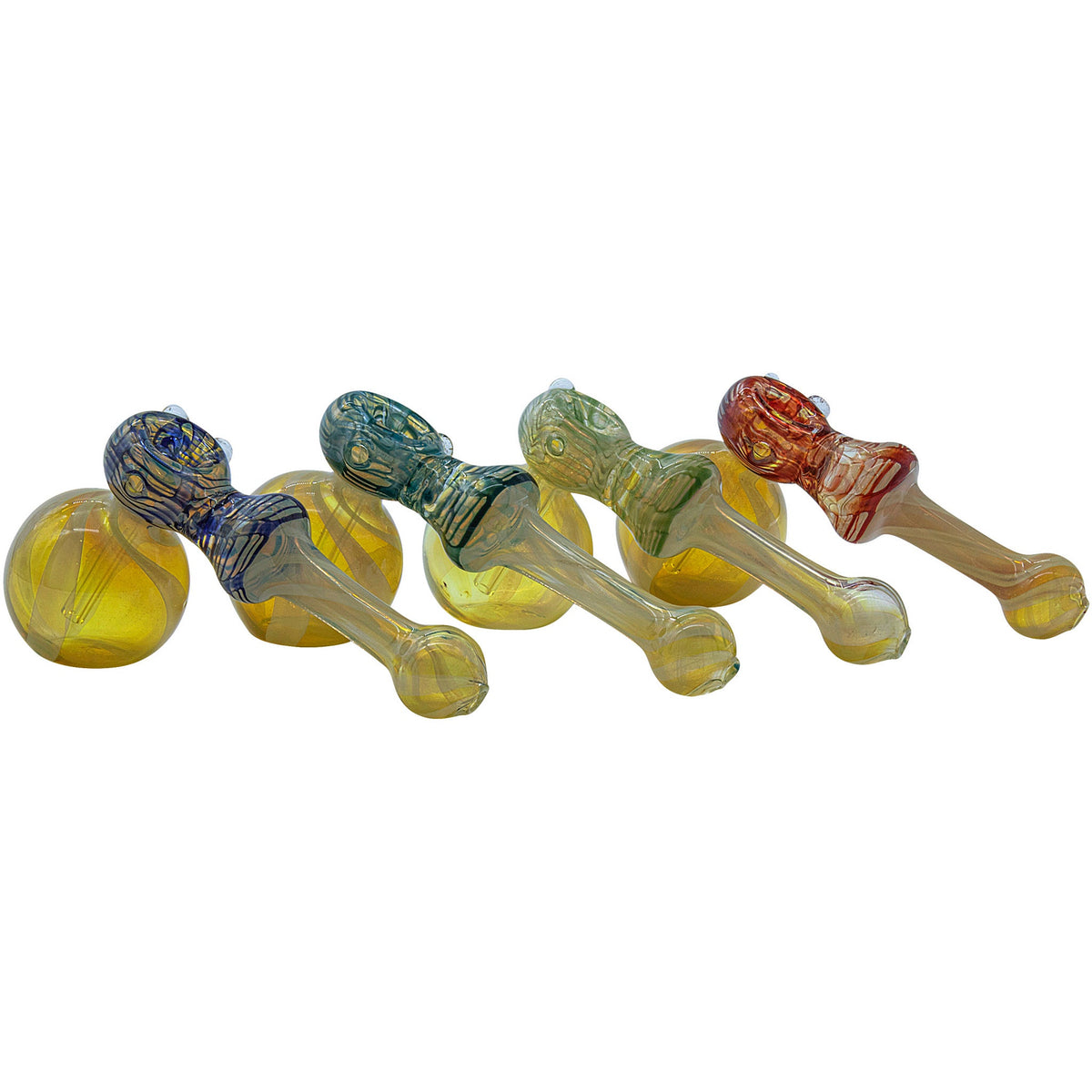LA Pipes - "Raked Hammer" Fumed Hammer Bubbler Pipe (Various Colors)