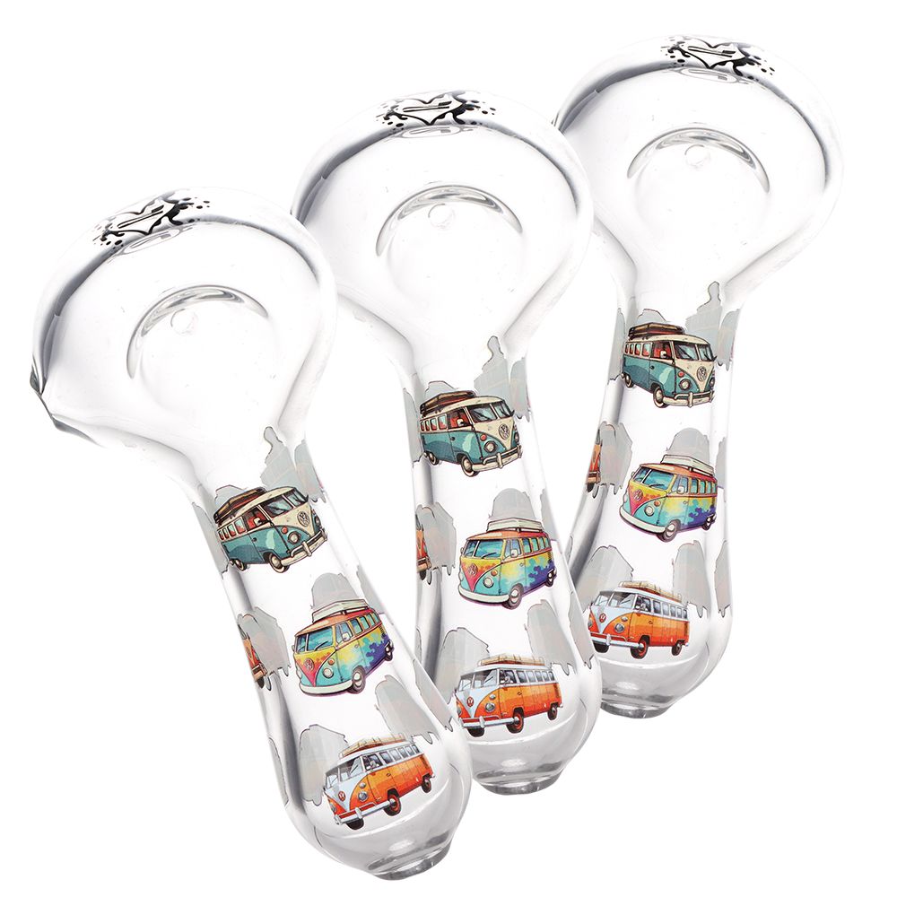 Pulsar ~ VW Bus Glass Spoon Pipe - 4.5" 3CT