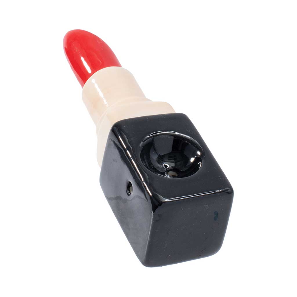 WACKY BOWLZ ~  Lipstick Ceramic Pipe