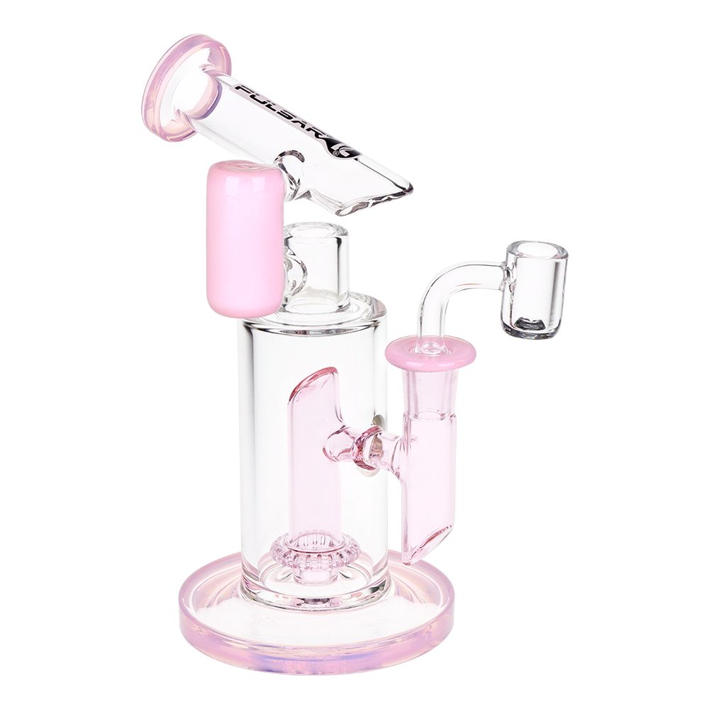Pulsar ~ Bicolor Fractured Tower Glass Dab Rig | 8" | 14mm F