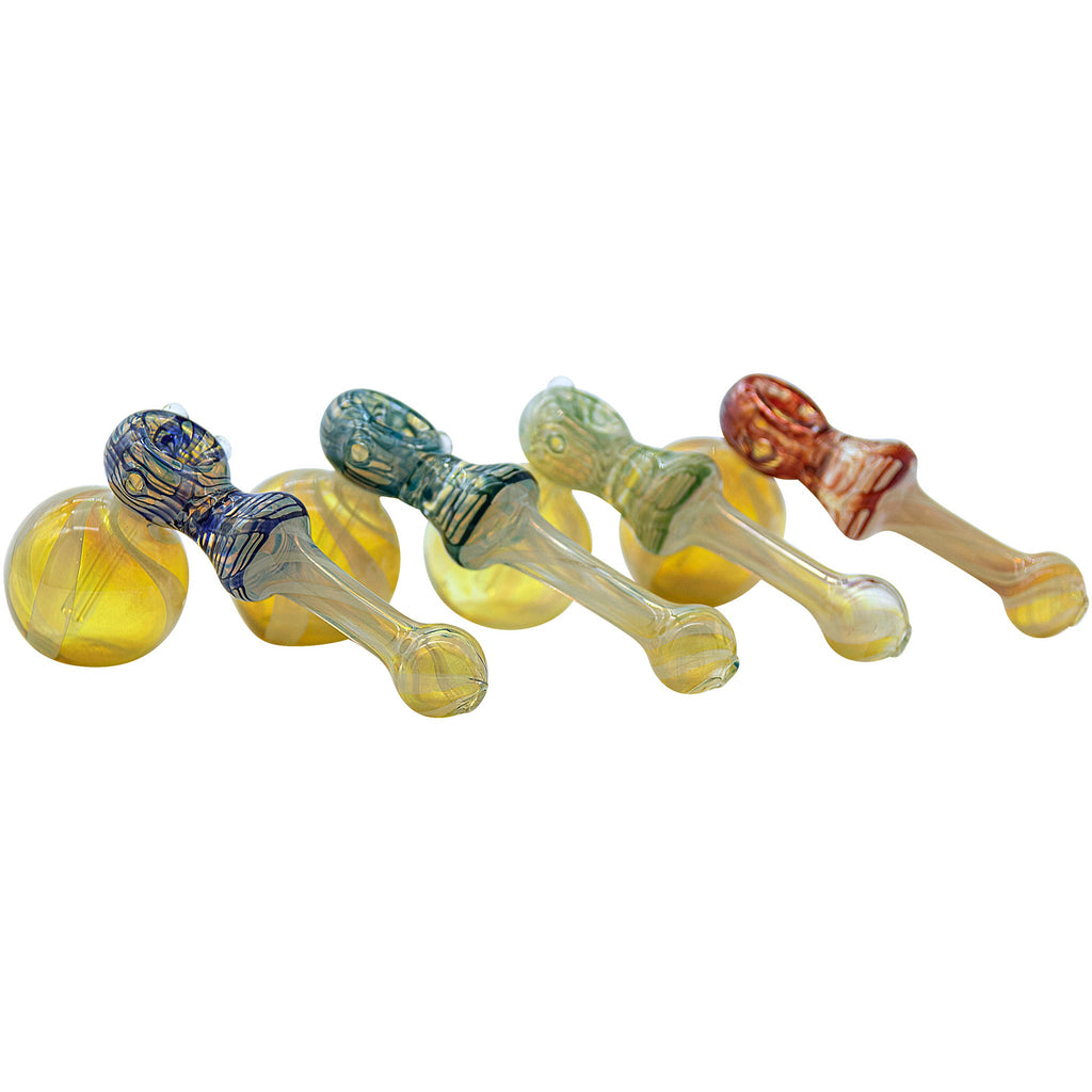 LA Pipes - "Raked Hammer" Fumed Hammer Bubbler Pipe (Various Colors)