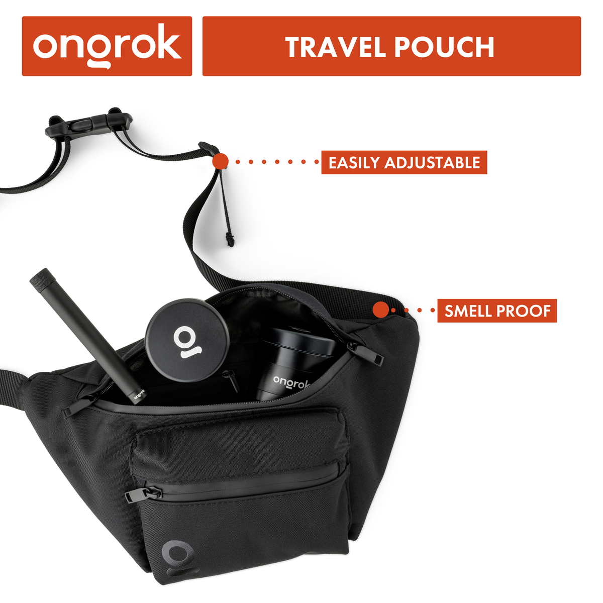 Ongrok - Carbon-lined Fanny Pack / Travel Pouch