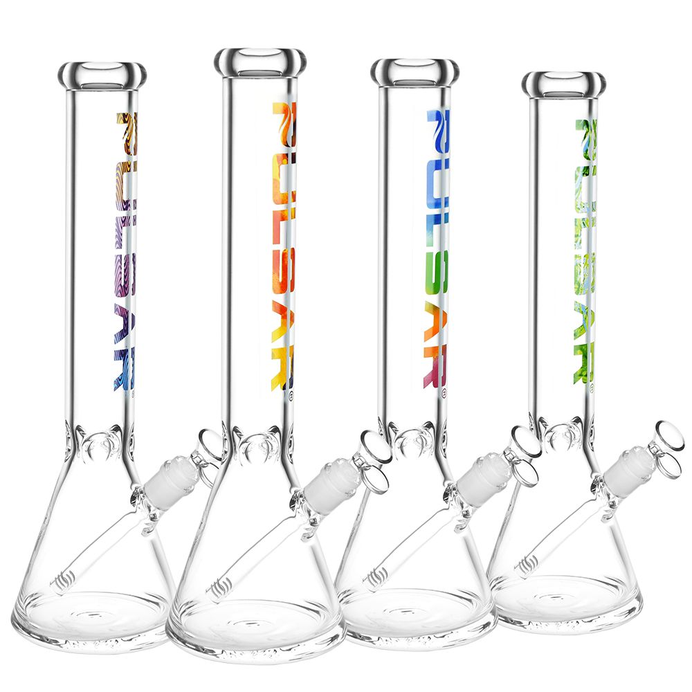 Pulsar ~ Illustrious Glass Beaker Water Pipe | 14mm F | Colors Vary
