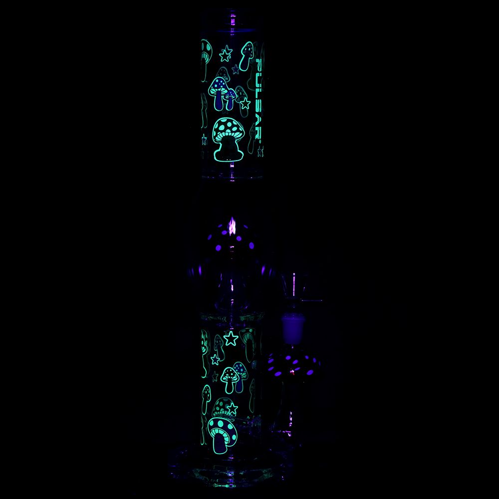 Pulsar ~ Shroom Shenanigans Glass Water Pipe - 15.25" / 14mm F