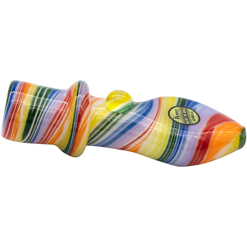 LA Pipes - "Rainbow Tornado" Chillum Pipe
