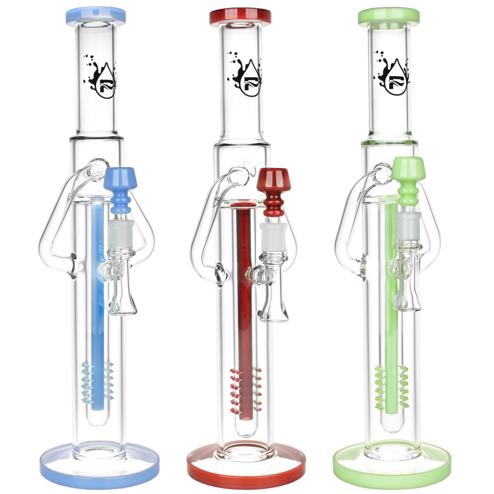 Pulsar ~ Deep Pocket Tube Recycler Water Pipe | 16" | 14mm F