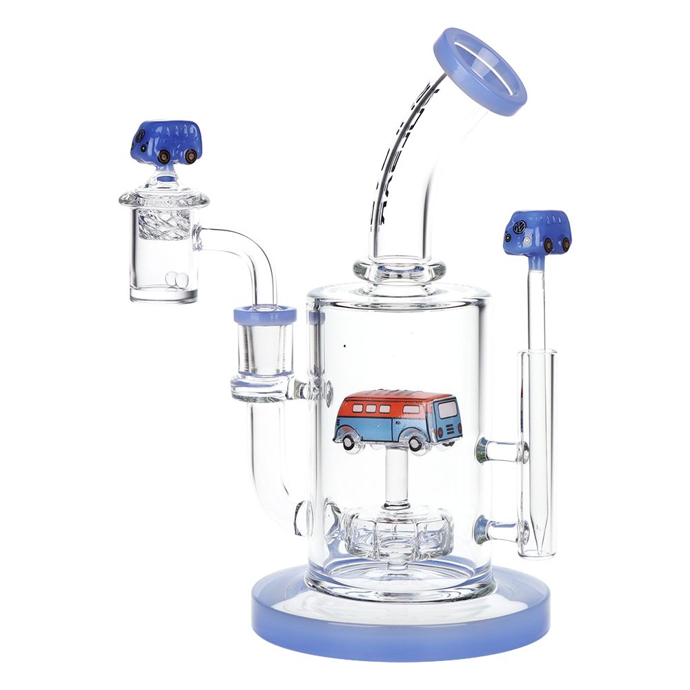Pulsar ~ Glow VW Bus Glass Dab Rig Set - 8.5" / 14mm F