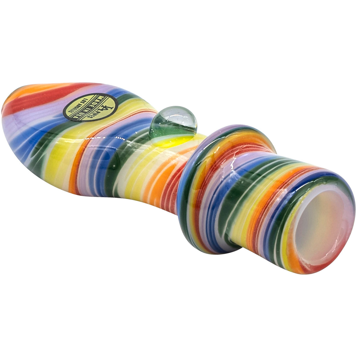 LA Pipes - "Rainbow Tornado" Chillum Pipe