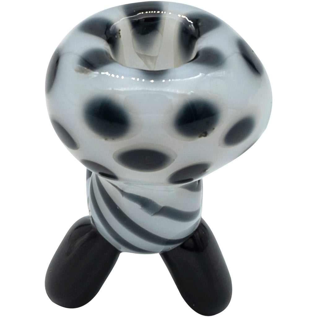 LA Pipes - Bone White Sitting Sherlock Glass Pipe