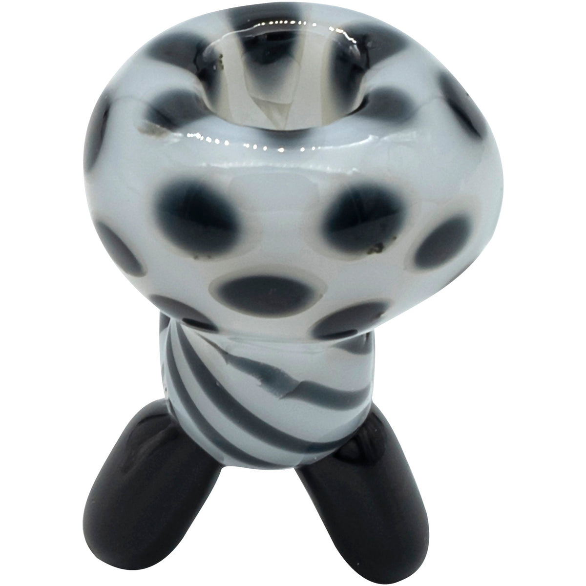 LA Pipes - Bone White Sitting Sherlock Glass Pipe