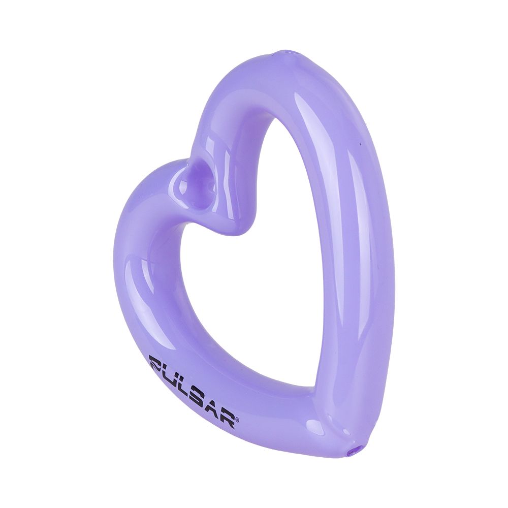 Pulsar ~ 2PC SET - Pulsar Balloon Heart Glass Hand Pipe - 4.5" / Assorted Colors