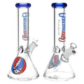 Pulsar ~ Grateful Dead x Pulsar Steal Your Face Beaker Glass Water Pipe - 11.75" / 14mm F