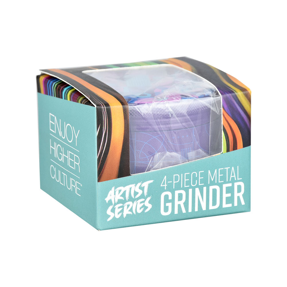 Pulsar ~ Design Series Grinder with Side Art - Candy Floss / 4pc / 2.5"