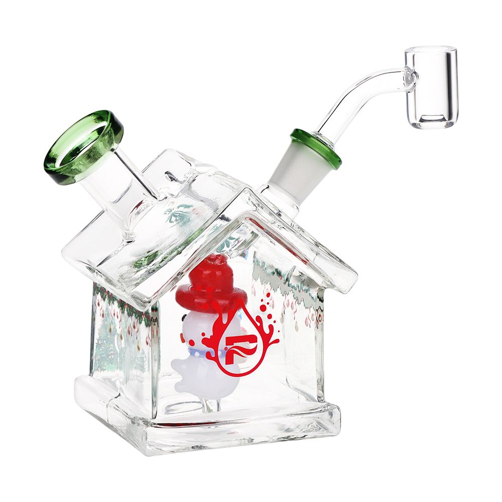 Pulsar ~ Christmas House Party Glass Dab Rig - 4.5" / 14mm F