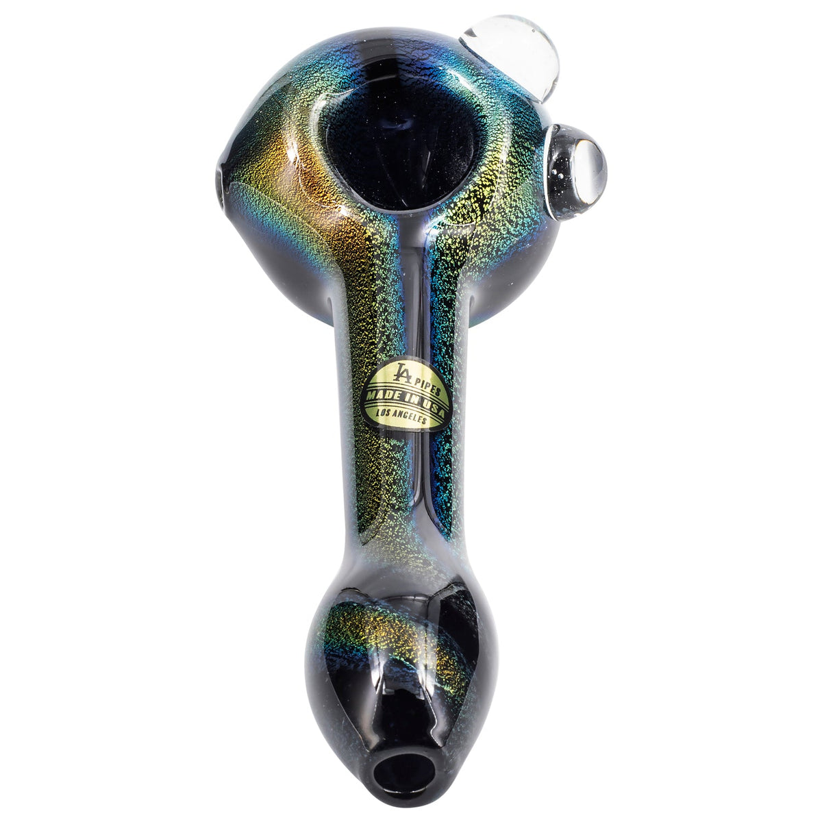 LA Pipes - Full Dichro Spoon with Clear Marbles