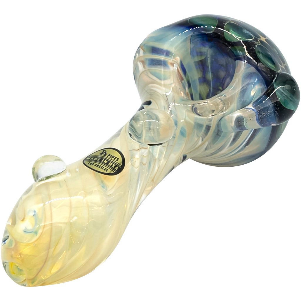 LA Pipes - "The Hive" Honeycomb Color Changing Glass Pipe