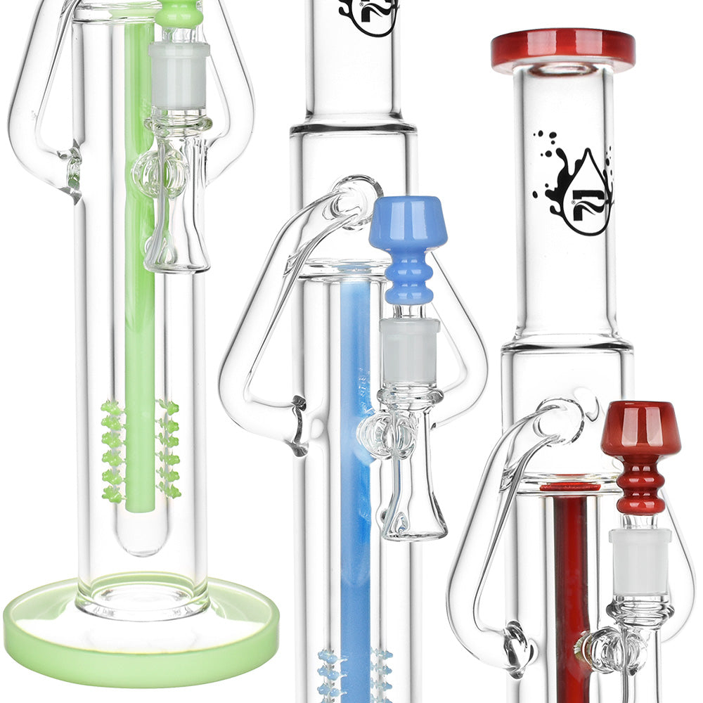 Pulsar ~ Deep Pocket Tube Recycler Water Pipe | 16" | 14mm F