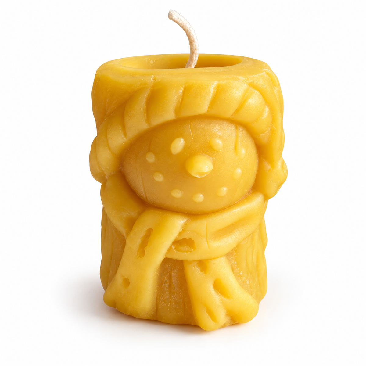 Christmas Beeswax Pillar Candles Santa Snowman Reindeer Gingerbread Holiday Gifts
