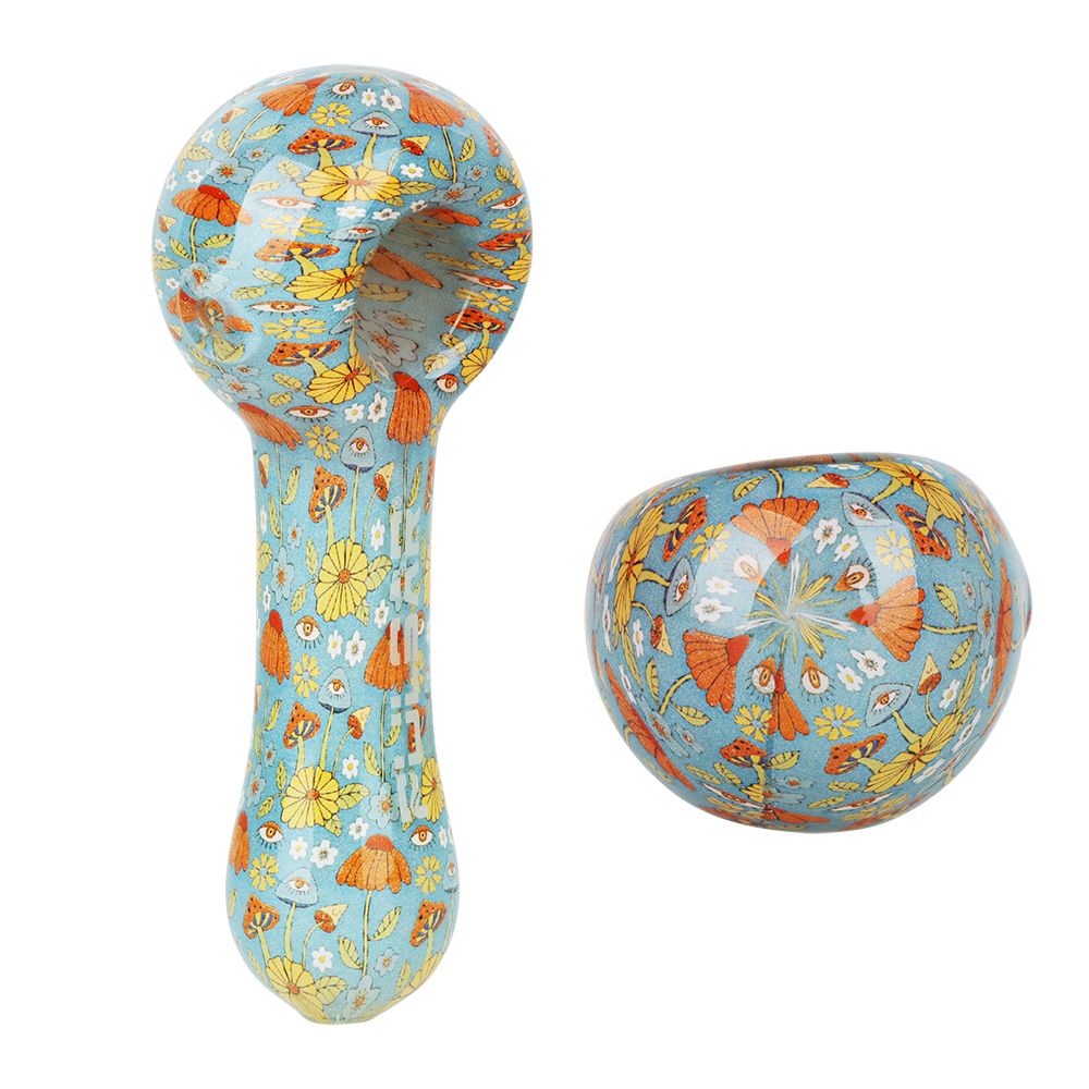 Pulsar ~ Inside Print Glass Spoon Pipe | 5"