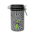 Honeybee Herb ~ TRIPPY MUSHROOM CHECKBOARD STORAGE JAR