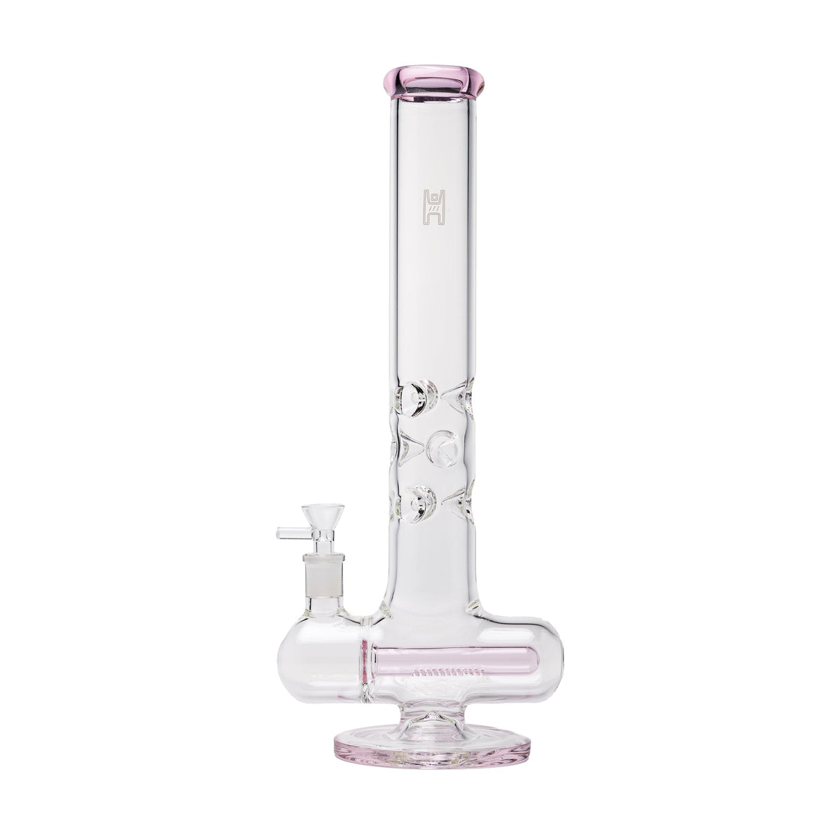 Human Grade - Inline Tube Triple Ice Catch Glass Water Pipe