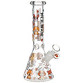 Pulsar ~ Cute Doggies Beaker Glass Water Pipe - 9.75" / 14mm F