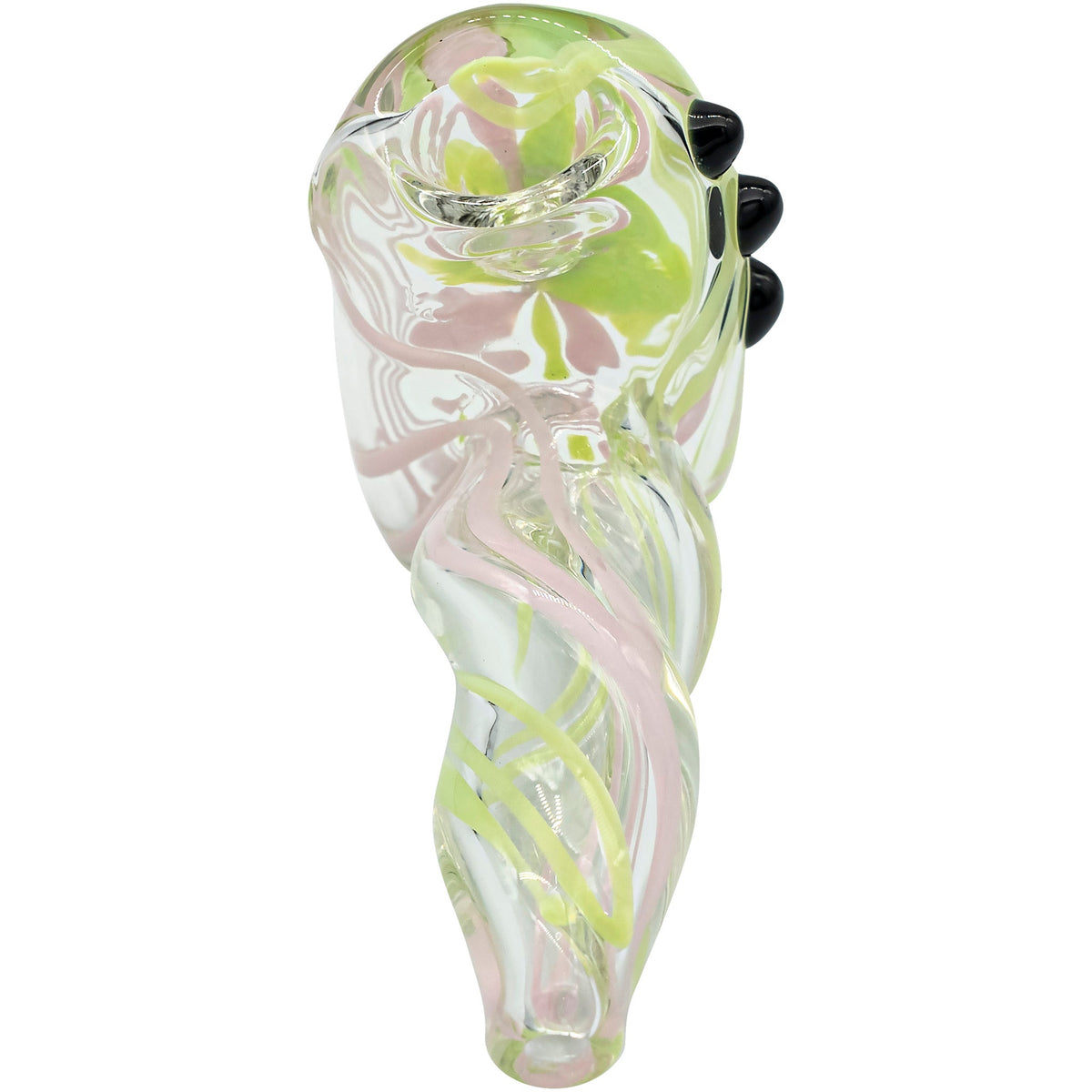 LA Pipes - Green Slyme and Bubble Gum Twist Hammer Pipe