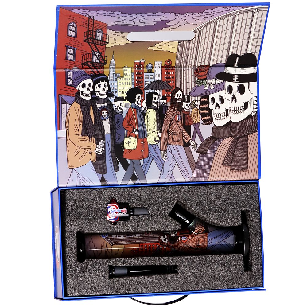Pulsar ~ The Grateful Dead x Pulsar Inside Print Straight Tube Glass Water Pipe | 11.25" | 14mm F