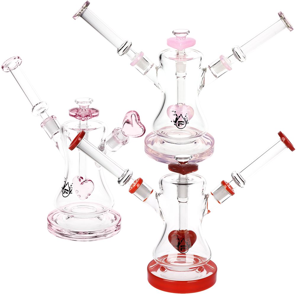 Pulsar ~ Date Night: Part 2 Dual Neck Glass Water Pipe | 8.5" | 14mm F