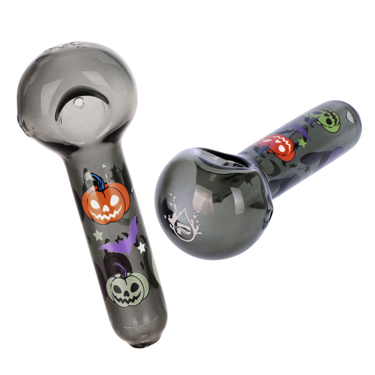 Pulsar ~ Halloween Party Herb Pipe Glow Duo- 10" / 14mm F