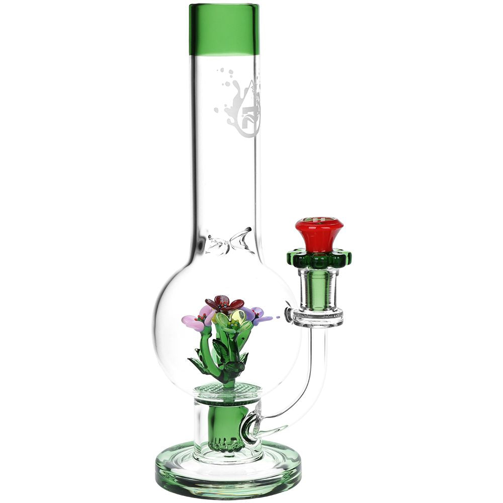 Pulsar ~ Chill Flowerz Glass Water Pipe - 12" /14mm F