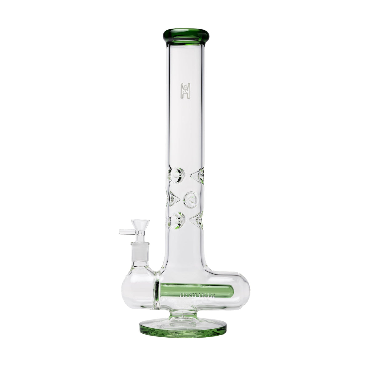 Human Grade - Inline Tube Triple Ice Catch Glass Water Pipe