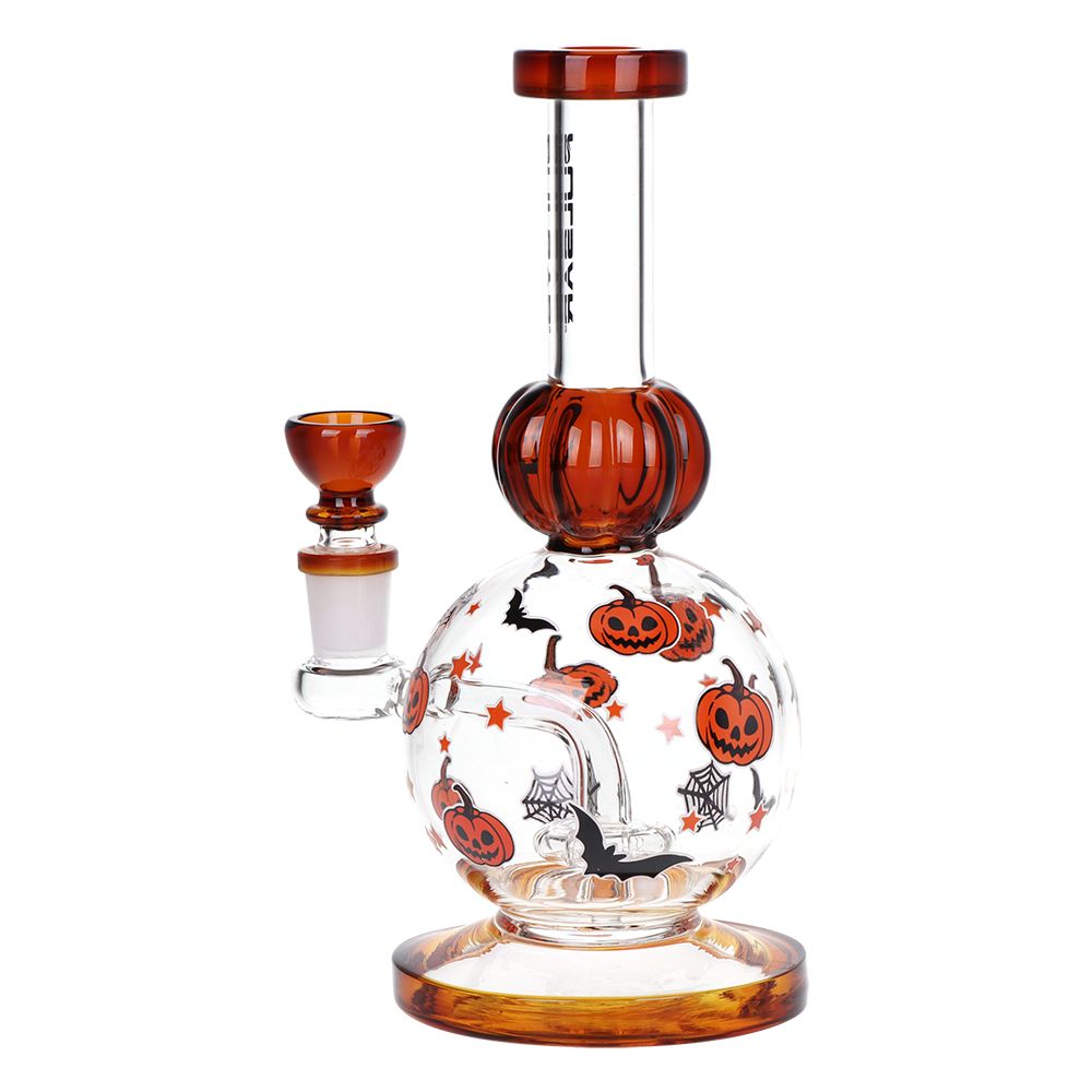 Pulsar ~ Crazy Pumpkins Glass Water Pipe 7.9" / 14mm F