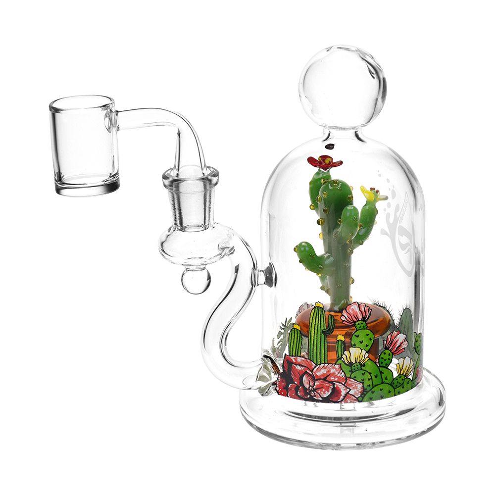 Pulsar ~ Cactus Terrarium Glass Dab Rig - 6" / 14mm F