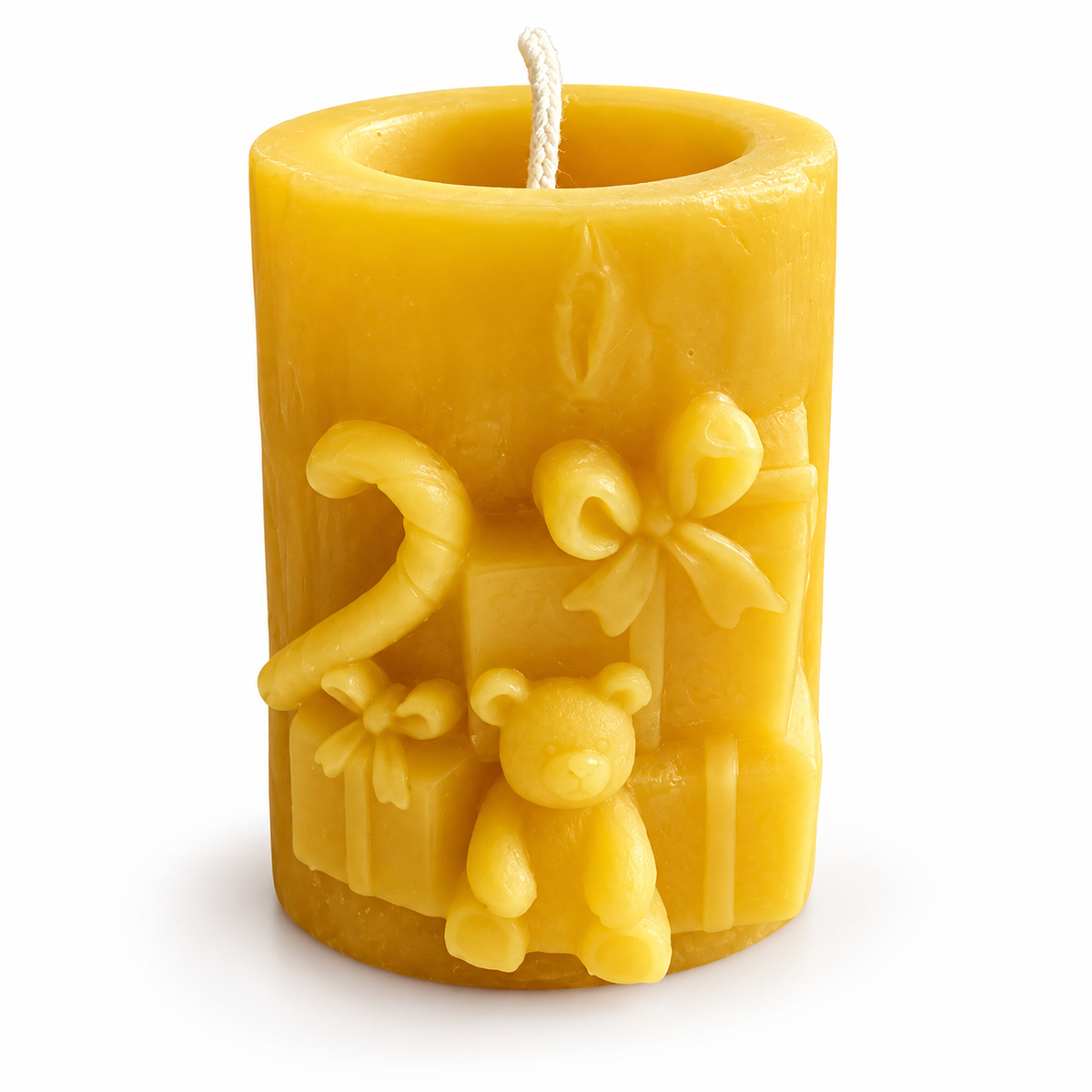 Christmas Beeswax Pillar Candles Santa Snowman Reindeer Gingerbread Holiday Gifts