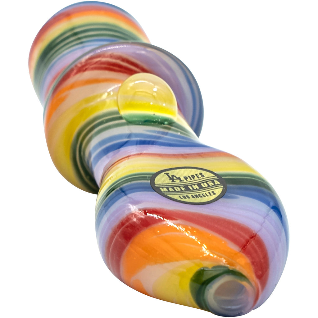 LA Pipes - "Rainbow Tornado" Chillum Pipe
