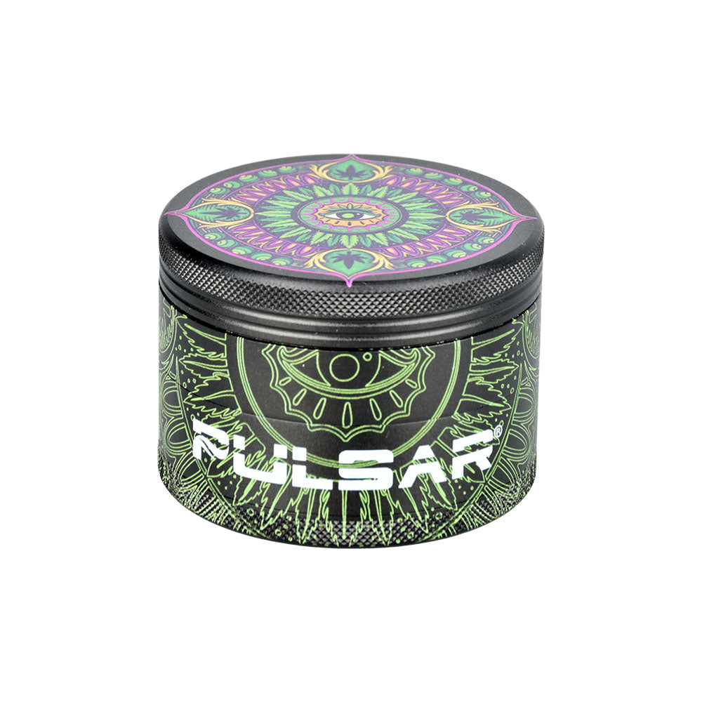 Pulsar ~ Design Series Grinder with Side Art - Hemp Mandala / 4pc / 2.5"