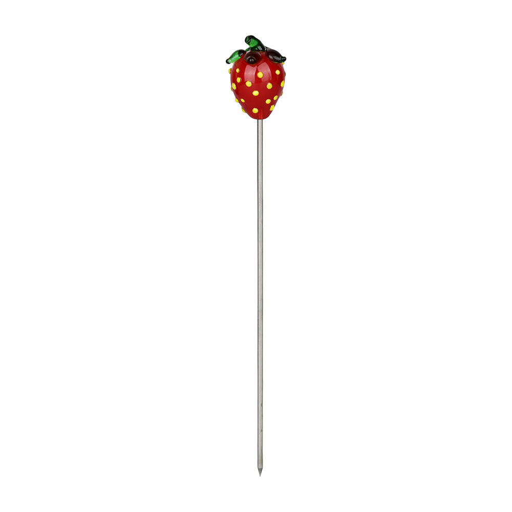 Pulsar ~ Fruit Series Strawberry Cough Herb Pipe Glow Duo - 10" / 14mm F