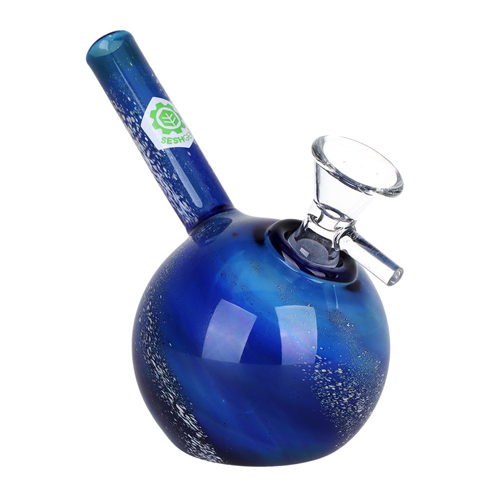 SeshGear ~ Swirled Galaxy Glass Bubbler - 5" / 14mm F
