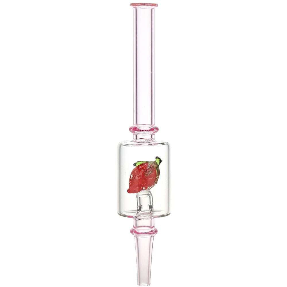 Pulsar ~ Strawberry Cough Glow In The Dark Dab Rig Kit - 8" / 14mm F